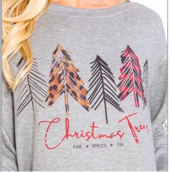 ‘Christmas Tree Pine Spruce Fir’ Long Sleeve Top - Picture 2 of 7